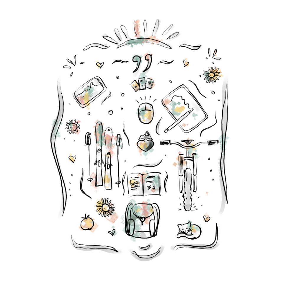 Bergherzkreation Illustration